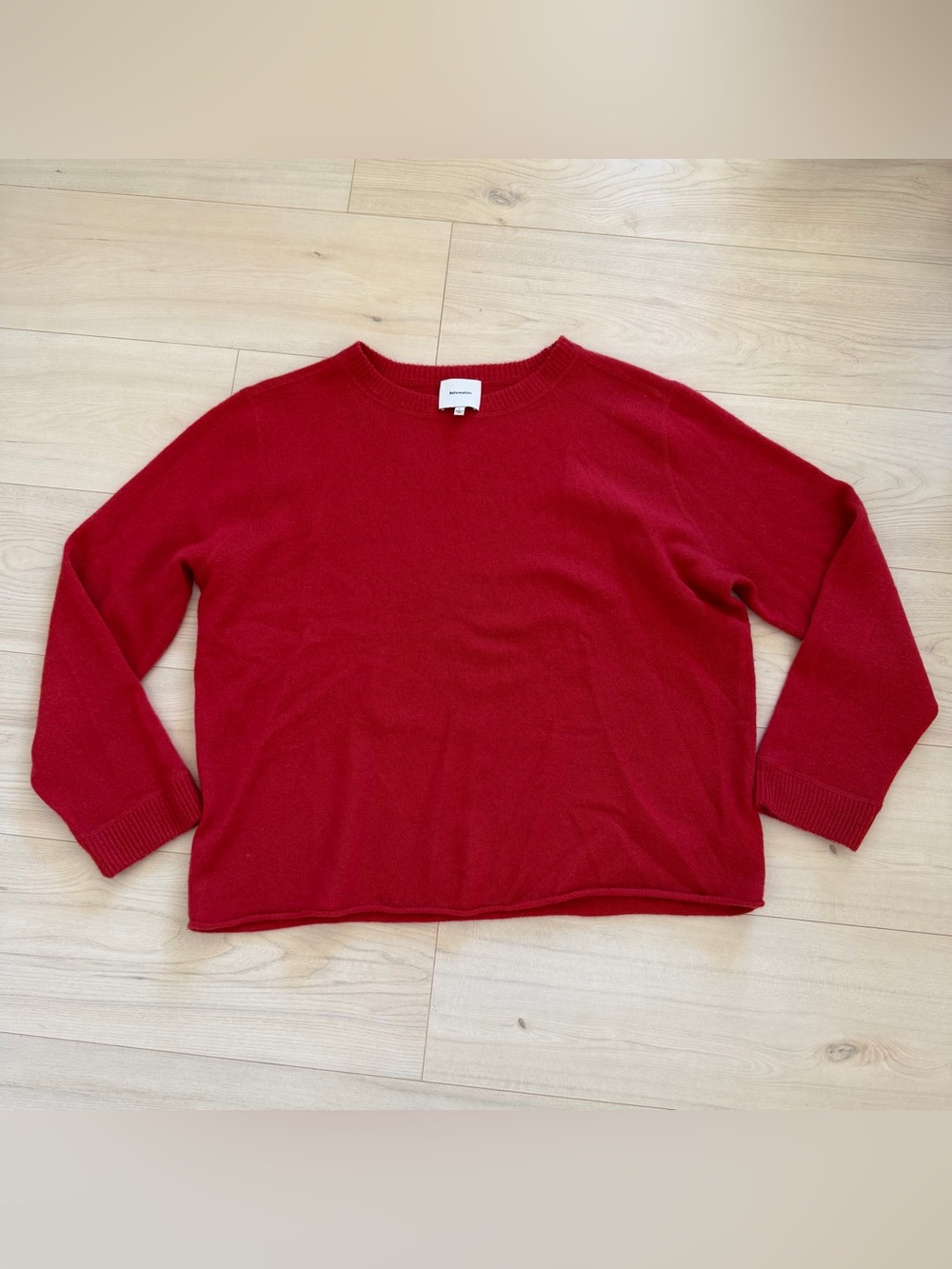 Reformation Vibrant Red Crewneck Sweater